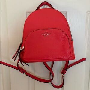 Kate Spade Red Leather Backpack EUC